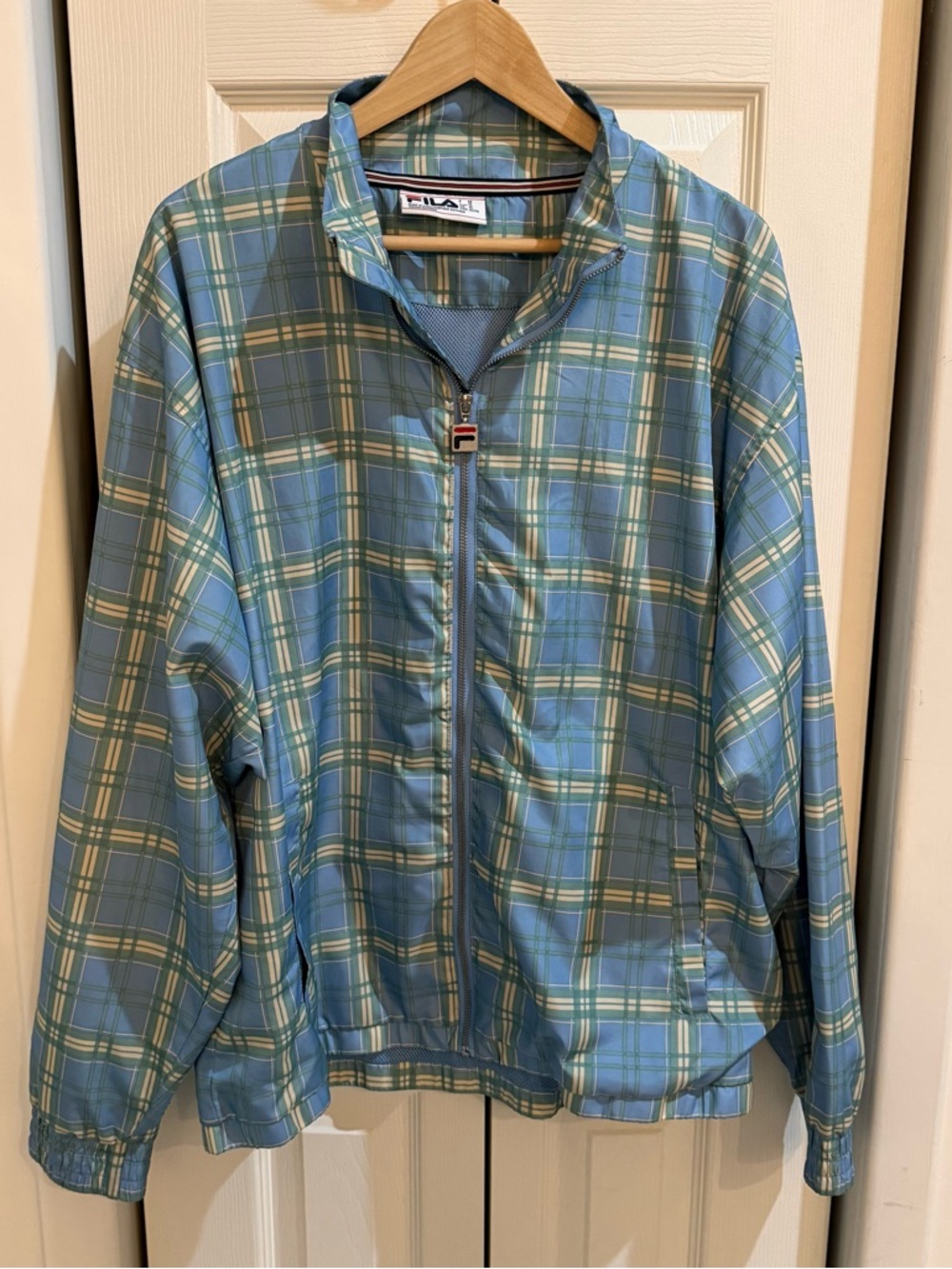 FILA UO Exclusive Plaid Nylon Track Jacket